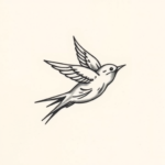Tiny Swallow Tattoo