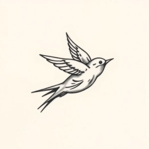 Tiny Swallow Tattoo