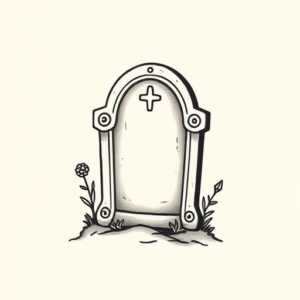 Tiny Tombstone Tattoo
