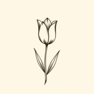 Tiny Tulip Tattoo