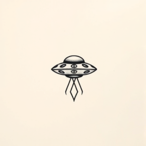 Tiny Ufo Tattoo