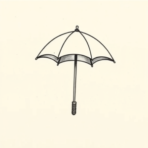 Tiny Umbrella Tattoo