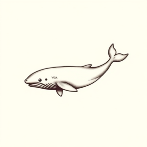 Tiny Whale Tattoo