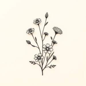 Tiny Wildflower Tattoo