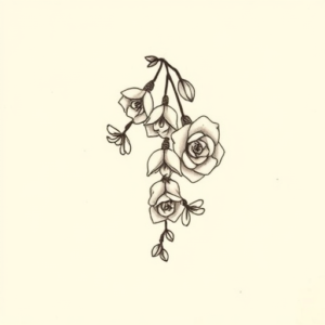 Tiny Wisteria Tattoo