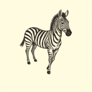 Tiny Zebra Tattoo