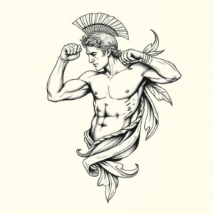 Top View Achilles Tattoo