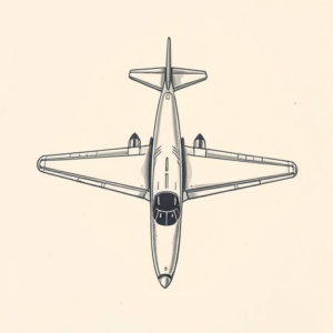 Top View Airplane Tattoo