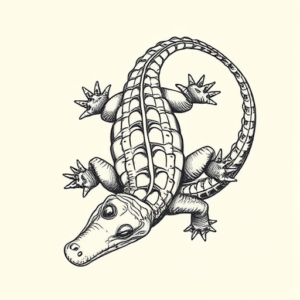 Top View Alligator Tattoo