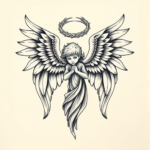 Top View Angel Tattoo