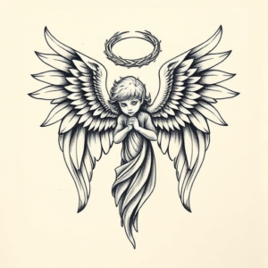 Top View Angel Tattoo