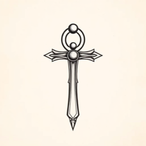 Top View Ankh Tattoo