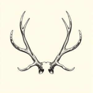 Top View Antler Tattoo