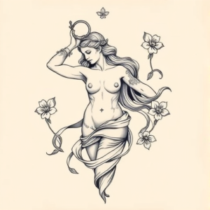 Top View Aphrodite Tattoo