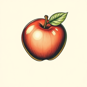 Top View Apple Tattoo