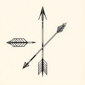 Top View Arrow Tattoo