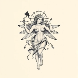 Top View Artemis Tattoo