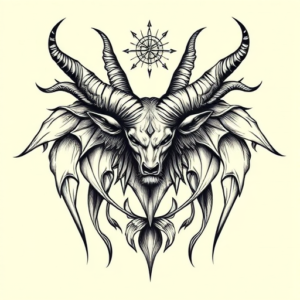 Top View Baphomet Tattoo