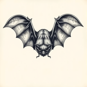 Top View Bat Tattoo