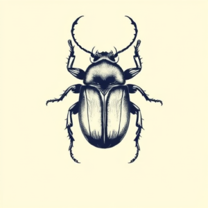 Top View Beetle Tattoo