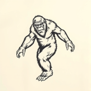 Top View Bigfoot Tattoo