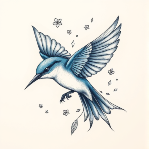 Top View Bluebird Tattoo