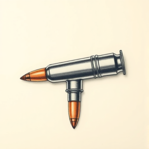 Top View Bullet Tattoo