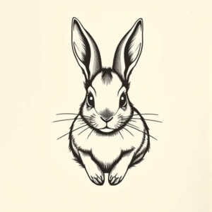 Top View Bunny Tattoo