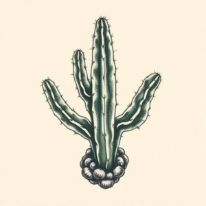 Top View Cactus Tattoo