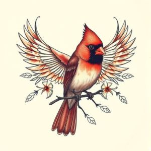 Top View Cardinal Tattoo