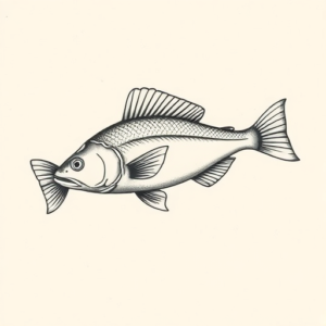 Top View Catfish Tattoo