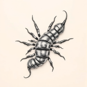 Top View Centipede Tattoo