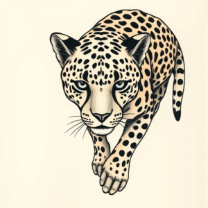 Top View Cheetah Tattoo