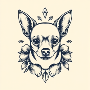 Top View Chihuahua Tattoo