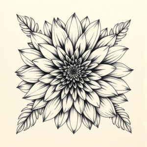 Top View Chrysanthemum Tattoo