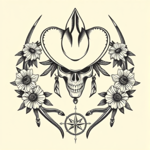 top-view-cowboy-tattoo