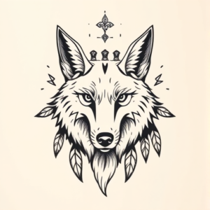 Top View Coyote Tattoo