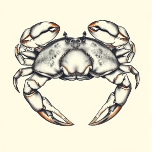 Top View Crab Tattoo