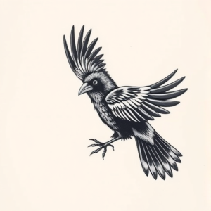 Top View Crow Tattoo