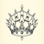 Top View Crown Tattoo
