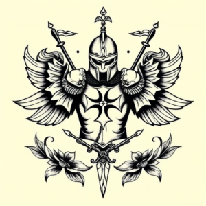 Top View Crusader Tattoo