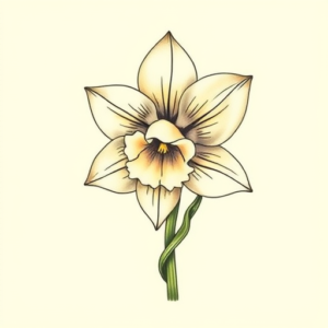 Top View Daffodil Tattoo