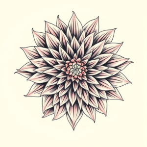 Top View Dahlia Tattoo