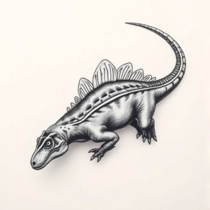 Top View Dinosaur Tattoo