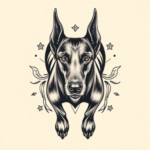 Top View Doberman Tattoo