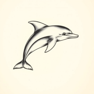 Top View Dolphin Tattoo