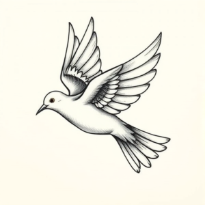 Top View Dove Tattoo