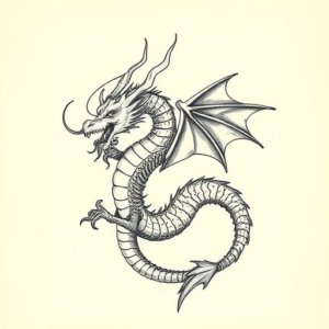 Top View Dragon Tattoo