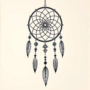 Top View Dreamcatcher Tattoo