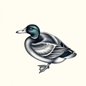 Top View Duck Tattoo